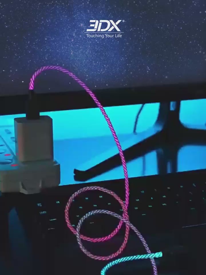 RGB炫彩發光數據線